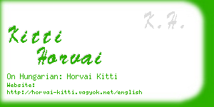 kitti horvai business card